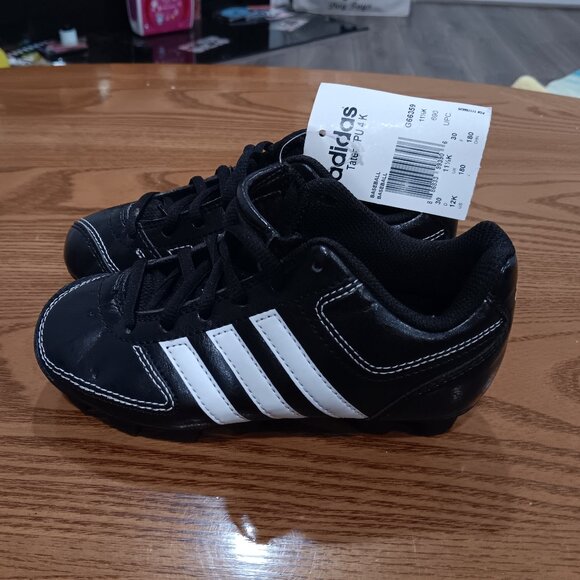 Adidas Cleats Kids Size 12 Black New - Picture 2 of 4